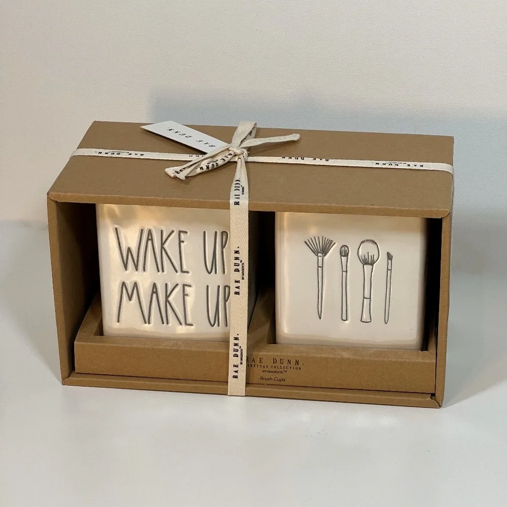 Rae Dunn Ceramic Brush Holder Cups for Makeup